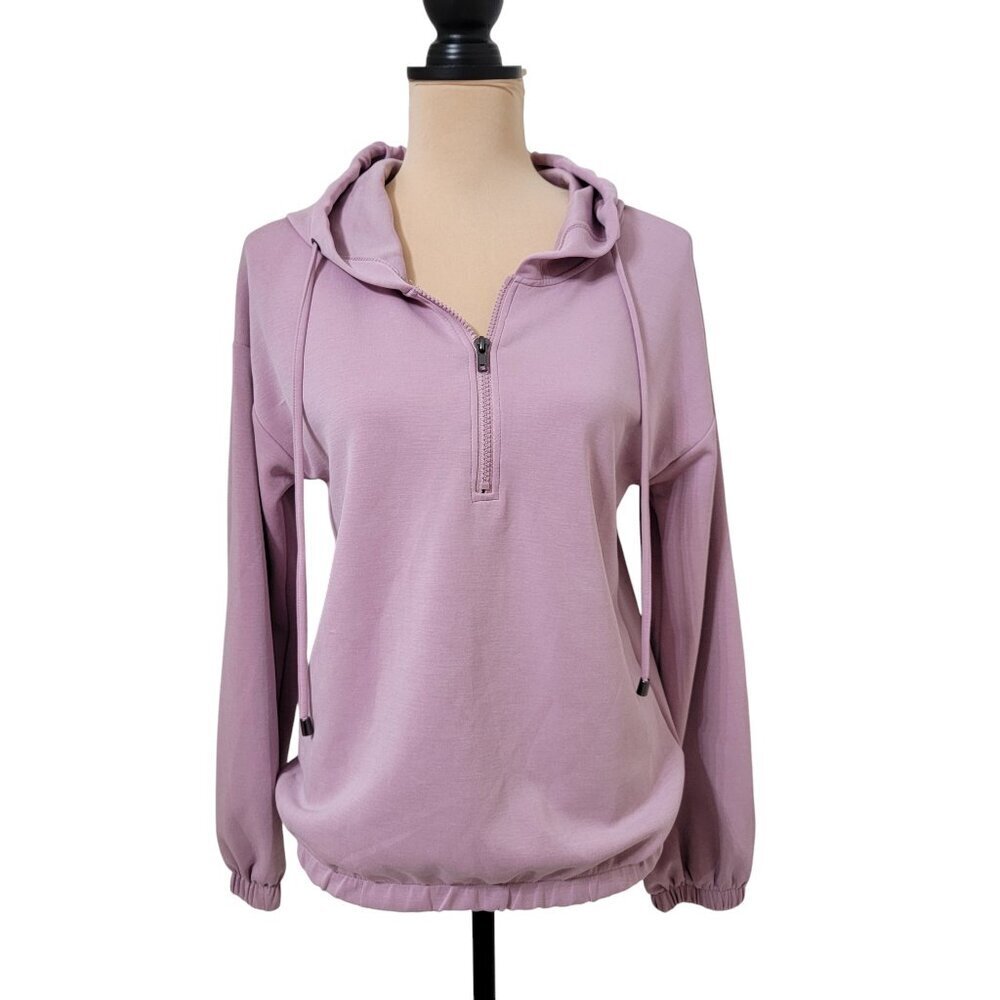Cable & Gauge Sport Size XS Light Lilac Super Soft 1/4 Zip Hoodie, Exc Used Cond